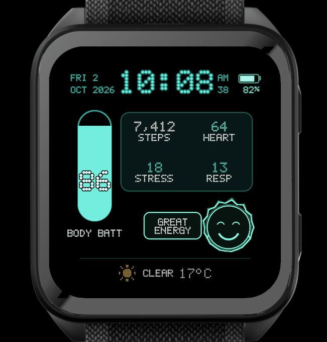 WISPWARE – Wellbeing X1 on a Venu X1