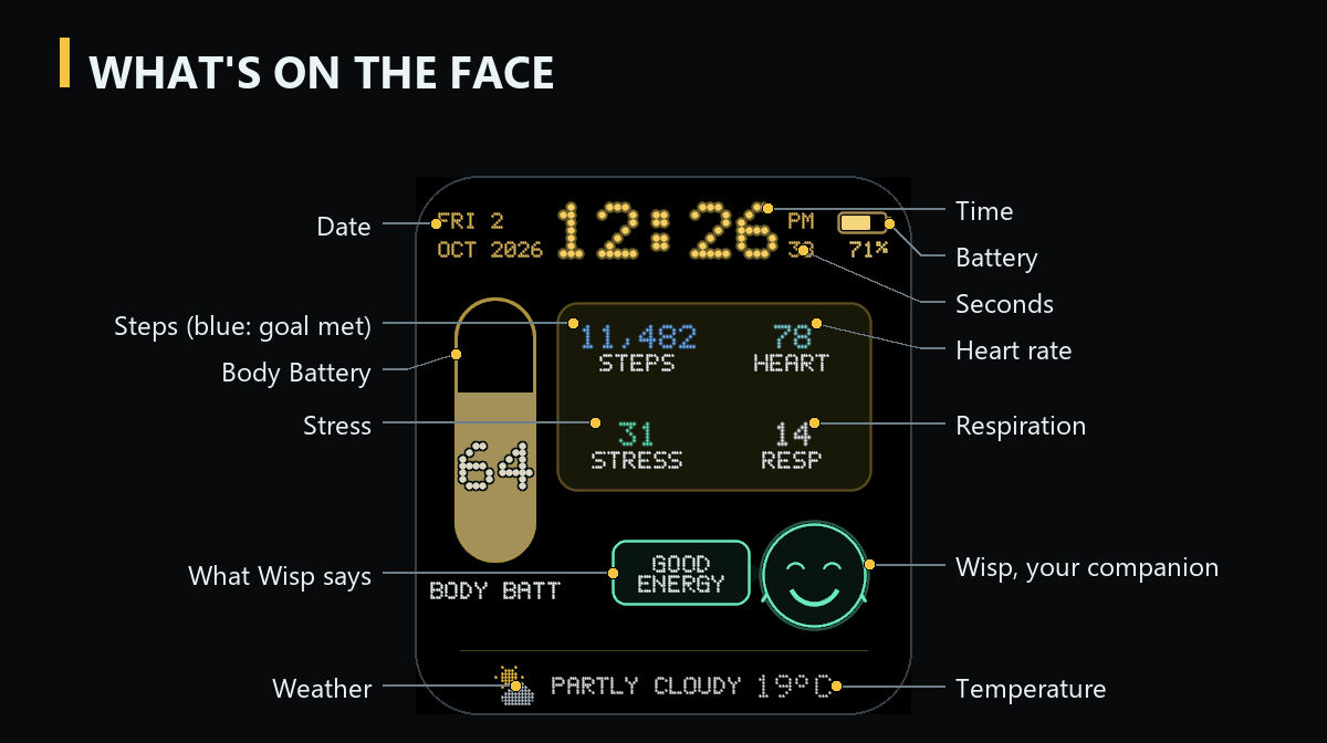 WISPWARE – Wellbeing X1 on a Venu X1