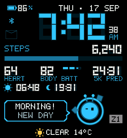 WISPWARE – Run Casual X1 shown on a Venu X1